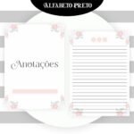 Combo Alfabeto Floral Preto - Encadernação (Pamella) - Imagem 3
