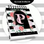 Combo Alfabeto Floral Preto - Encadernação (Pamella) - Imagem 7