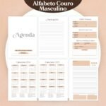 Combo Alfabeto Couro Masculino - Encadernação (Pamella) - Imagem 2