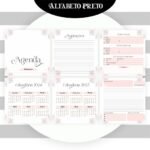 Combo Alfabeto Floral Preto - Encadernação (Pamella) - Imagem 5