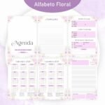 Combo Alfabeto Floral Lilás - Encadernação (Pamella) - Imagem 2