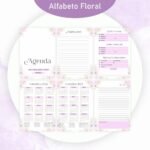 Combo Alfabeto Floral Lilás - Encadernação (Pamella) - Imagem 4