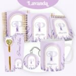 Combo Alfabeto Floral Lavanda - Encadernação (Pamella)