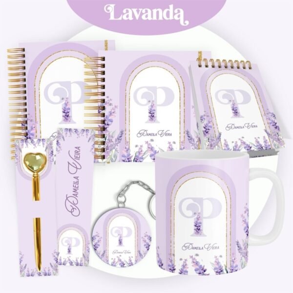 Combo Alfabeto Floral Lavanda - Encadernação (Pamella) - Imagem 1