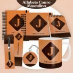 Combo Alfabeto Couro Masculino - Encadernação (Pamella)