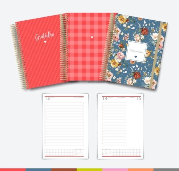 COMBÃO Multicolor 7 Miolos de agenda datada 2024 + COMBO 20 Capas - Imagem 16