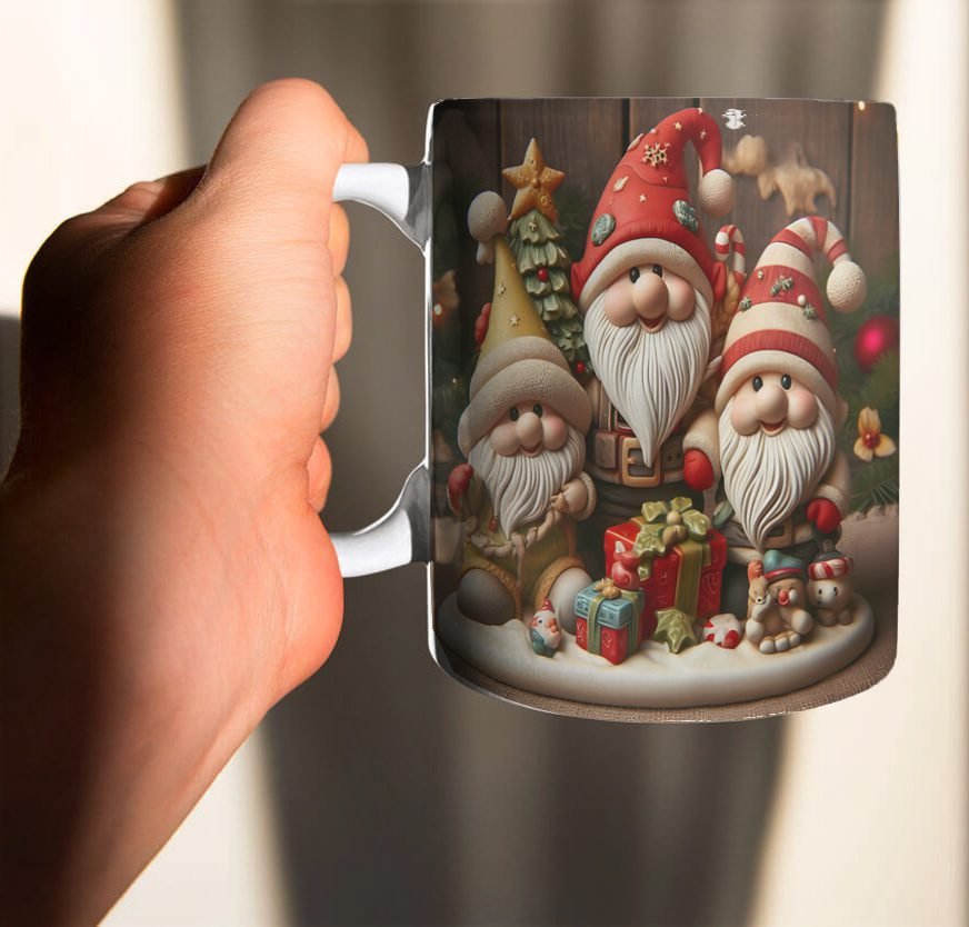 4-Pacote-Duende-de-Natal-Canecas Estampas Duende De Natal 3D - Canecas (Ana Melin) - Imagem 7