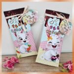4 modelos de capinhas de barra de chocolate para páscoa – coelhos (Iza)