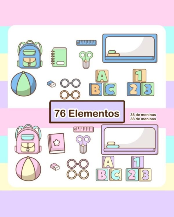 Combo Escolar ABC 2023 - Menininha e Menininho - Imagem 24