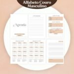 Combo Alfabeto Couro Masculino - Encadernação (Pamella) - Imagem 4