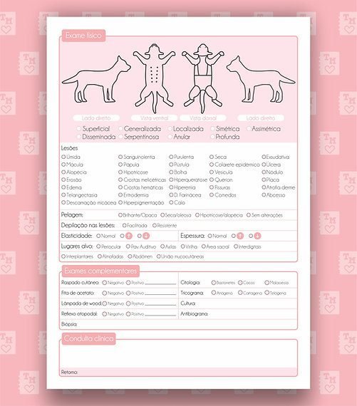 Miolo Ficha Anamnese Dermatológica Veterinária