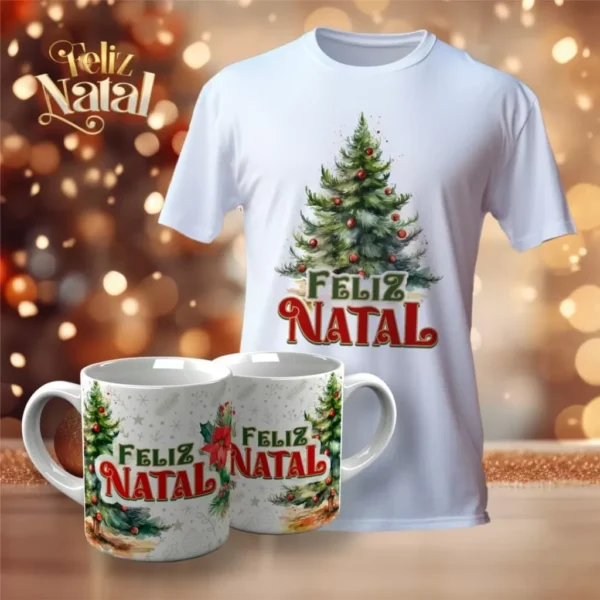 Pacotes de Artes Canecas | Camisetas Personalizadas - Natal V23 (Vintage) - Imagem 5