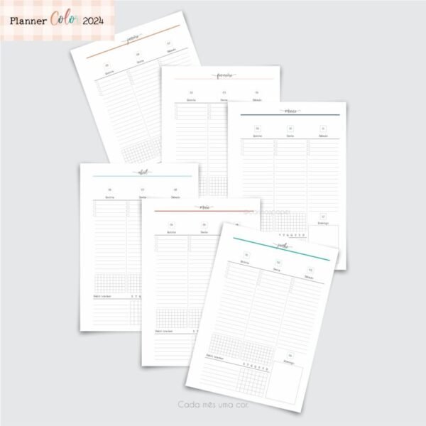 Planner Color 2024 + 5 capas (Carinas Paper) - Imagem 7