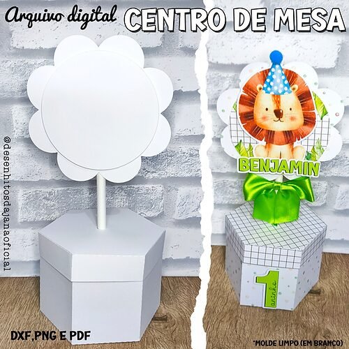 5a1121_a7785feb83014c5f88858438e10355c5mv2 Molde limpo Centro de Mesa sextavado - Imagem 1