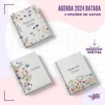 Agenda 2024 Floral Datada - Com Hora/Sem Hora