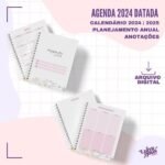 Agenda 2024 Floral Datada - Com Hora/Sem Hora - Imagem 2