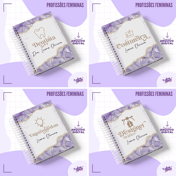 5a346b_7957458a97e54588a34b2e954c05aeacmv2-1.png Coleção 03 - Profissões Femininas- Encadernação (Luminous) - Imagem 4