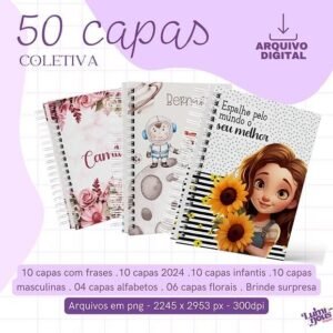 Coletiva 50 Capas A5 (Agendas, Planners e Cadernos)