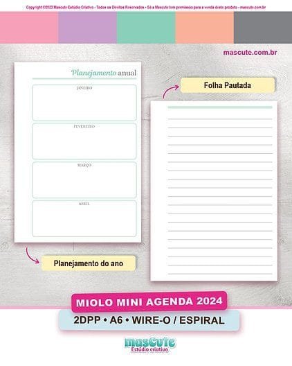 5f98bb_3b5be5767c2049cbb4588235947f6518mv2.jpg Combo AGENDA BÁSICA 2024 | A5 | A6 - 1DPP e 2DPP DATADA - Imagem 4