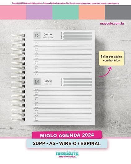 5f98bb_45e582c72f194072b2bf43f68e9e72e6mv2.jpg Combo AGENDA BÁSICA 2024 | A5 | A6 - 1DPP e 2DPP DATADA - Imagem 9