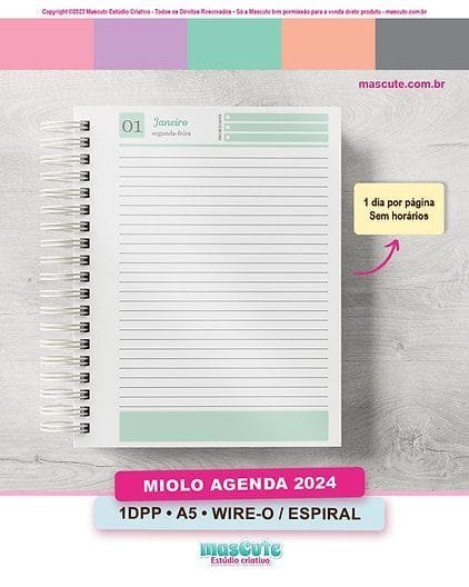 5f98bb_6d55d4191c284b7a822777e1e6b34cddmv2.jpg Combo AGENDA BÁSICA 2024 | A5 | A6 - 1DPP e 2DPP DATADA - Imagem 5