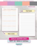 Combo AGENDA BÁSICA 2024 | A5 | A6 - 1DPP e 2DPP DATADA - Imagem 7