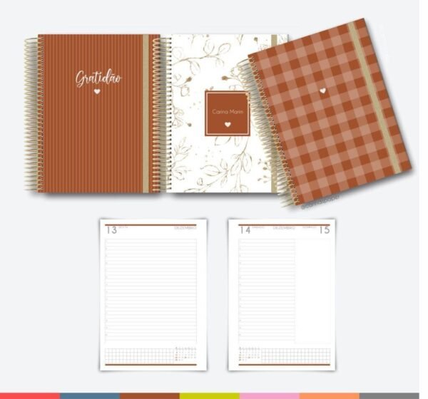 COMBÃO Multicolor 7 Miolos de agenda datada 2024 + COMBO 20 Capas - Imagem 14