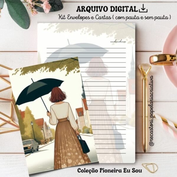 Kit de Envelopes Slim e Carta com e sem Pauta ( Coleção Pioneira Eu Sou ) - Imagem 6