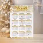 Pacote de Artes Calendários A4 - Ano Novo 2024 V23 (Vintage) - Imagem 6
