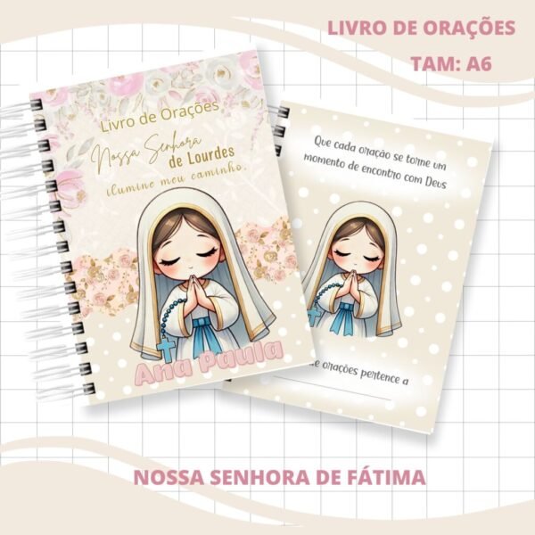 COMBO Nossa Senhora de Lourdes Menina - Encadernação - Imagem 7