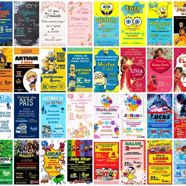 Pack Canva Convites Digitais - Templates Editáveis 415 Artes - Imagem 4