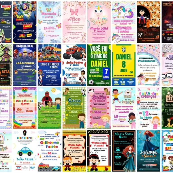 Pack Canva Convites Digitais - Templates Editáveis 415 Artes - Imagem 2