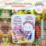 Cartão Carrinho Coelho Páscoa