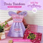 Porta Bombom Vestido Dia das Mulheres