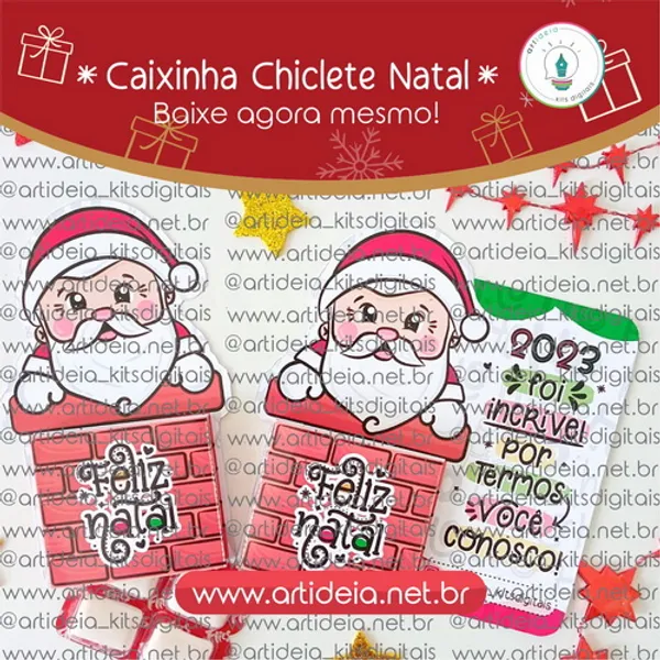 62f0e1_65680e3a458c49e2bba061b49b6ca562mv2-1.webp Kit 4 Mimos - Caixinha Chiclete | Card Nucita | Card Talento | Envelope Gorro (Art Ideia) - Imagem 3