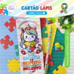 Cartão Lápis Unicórnio Autismo