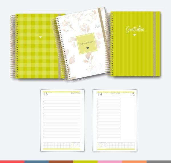 COMBÃO Multicolor 7 Miolos de agenda datada 2024 + COMBO 20 Capas - Imagem 13