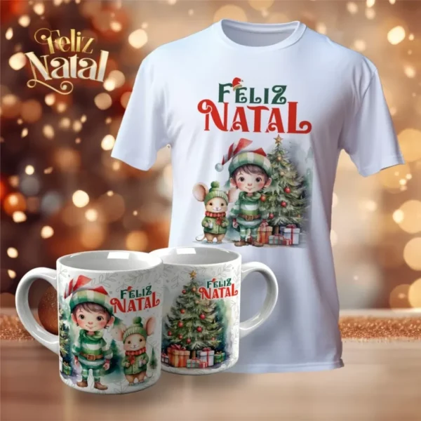 Pacotes de Artes Canecas | Camisetas Personalizadas - Natal V23 (Vintage) - Imagem 7