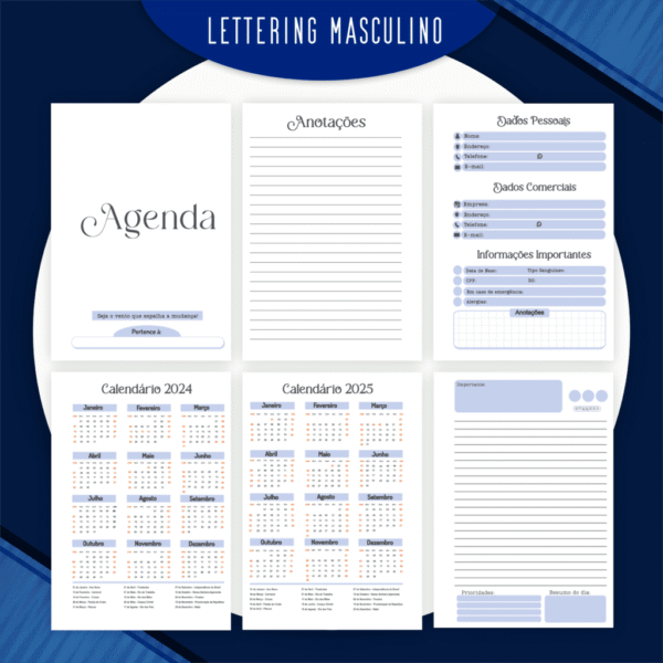 Combo Lettering Masculino - Encadernação - Imagem 3