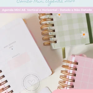Combo Agenda Mini A6 - 2024 e Não Datada