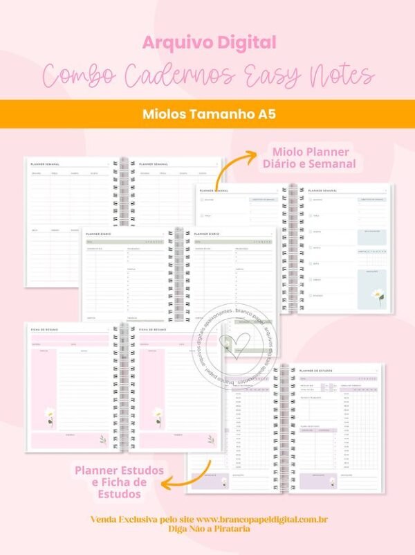 Combo Cadernos Easy Notes - Imagem 5