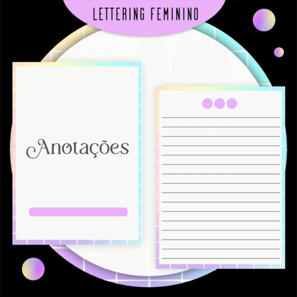 Combo Lettering Feminino - Encadernação - Imagem 9
