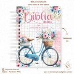 Kit Capas Bíblia + Devocional - Bicicleta Floral - Imagem 8