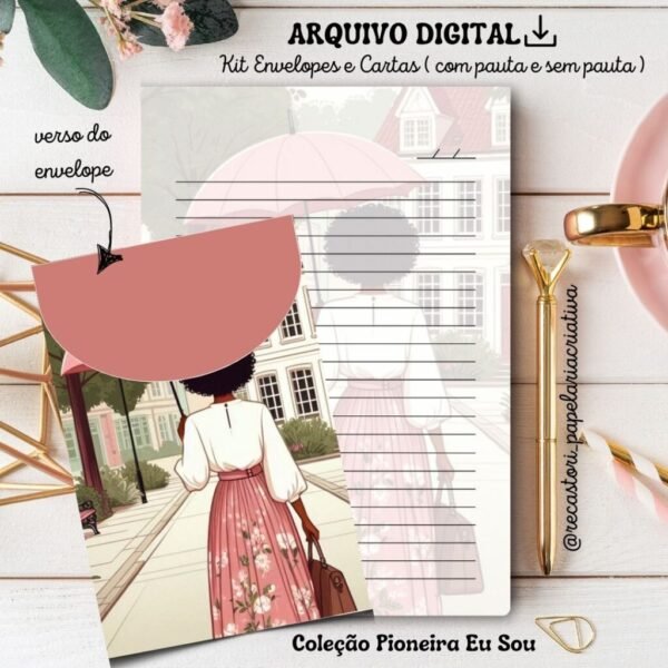 Kit de Envelopes Slim e Carta com e sem Pauta ( Coleção Pioneira Eu Sou ) - Imagem 9