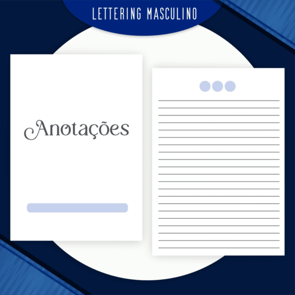 Combo Lettering Masculino - Encadernação - Imagem 5