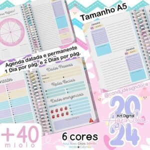 Coleção Agenda 2024 - 6 Cores