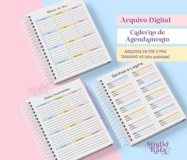 Caderno de Agendamento Permanente Candy 2024 (Rafa) - Imagem 4