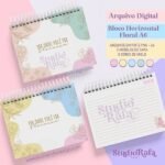 Bloco Floral - Dia da Mulher A6 Horizontal