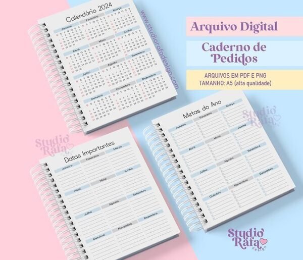Caderno de Pedidos Permanente Neutro 2024 (Rafa) - Imagem 4