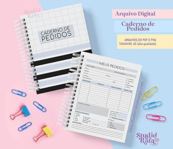 Caderno de Pedidos Permanente Neutro 2024 (Rafa) - Imagem 1